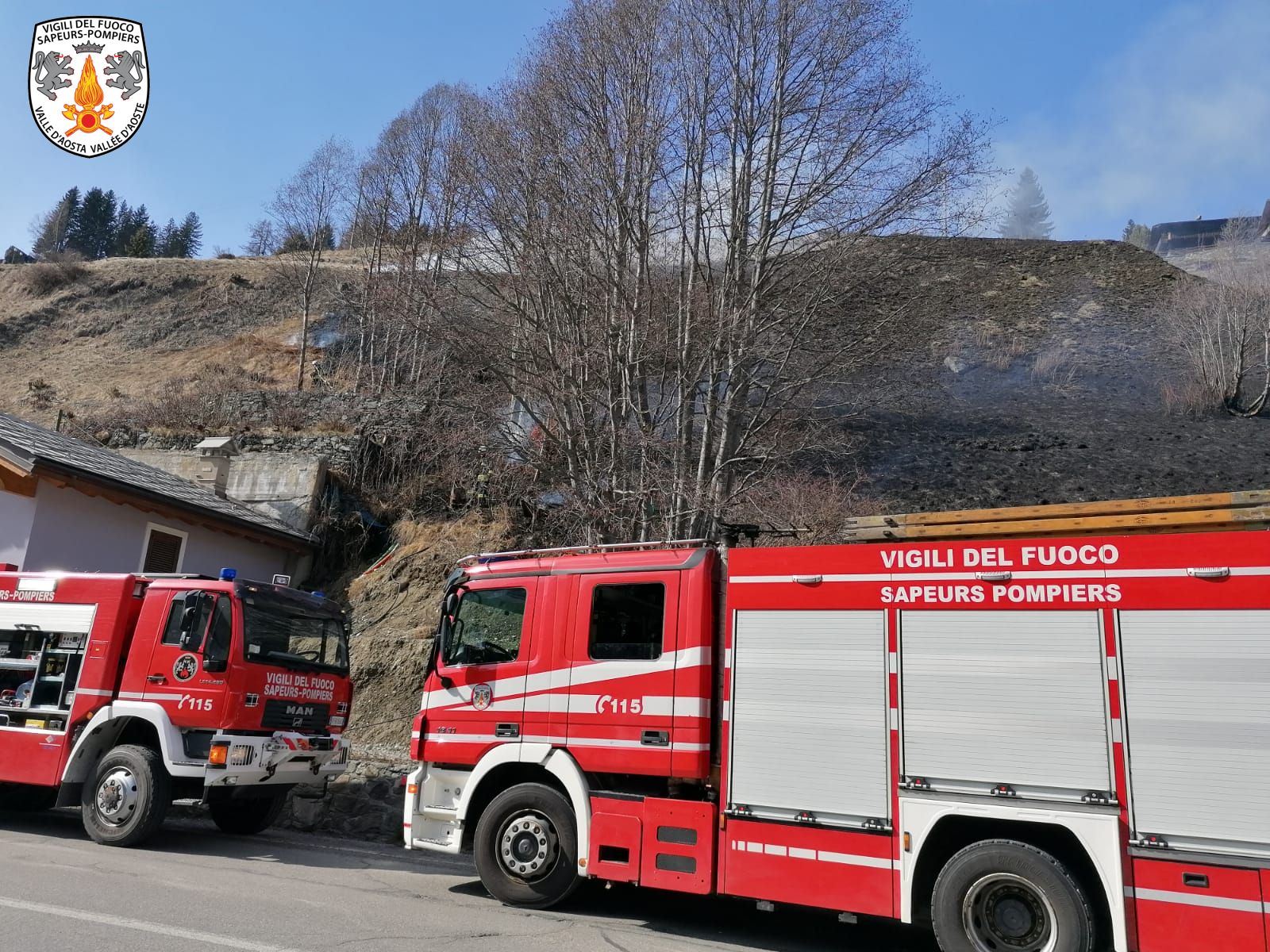 Incendio Boschivo Ad Ayas Bobine Tv