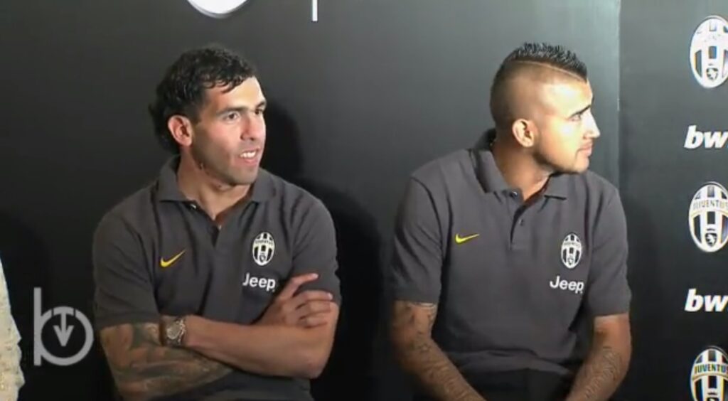 Tevez e Vidal a Chatillon