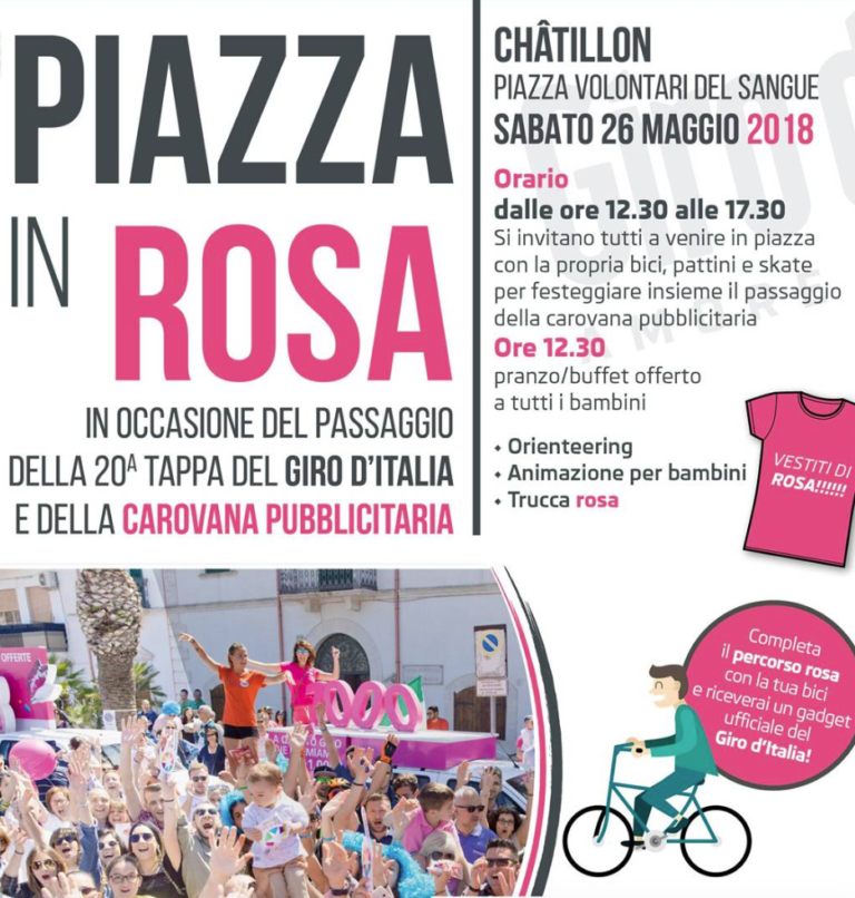 Châtillon si colora di rosa per il Giro d'Italia
