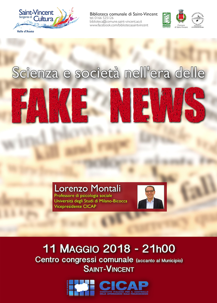 Lorenzo Montali parla di Scienza e società nell'era delle fake news