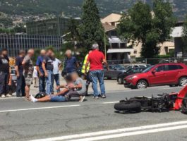 Incidente motociclistico in Corso Ivrea