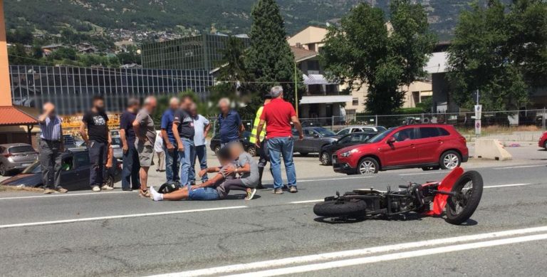Incidente motociclistico in Corso Ivrea