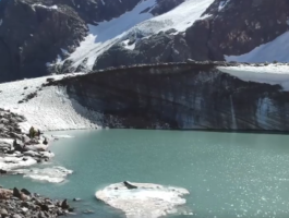 Lago glaciale Grand Croux, livello dell\'acqua abbassato di 4,2 metri