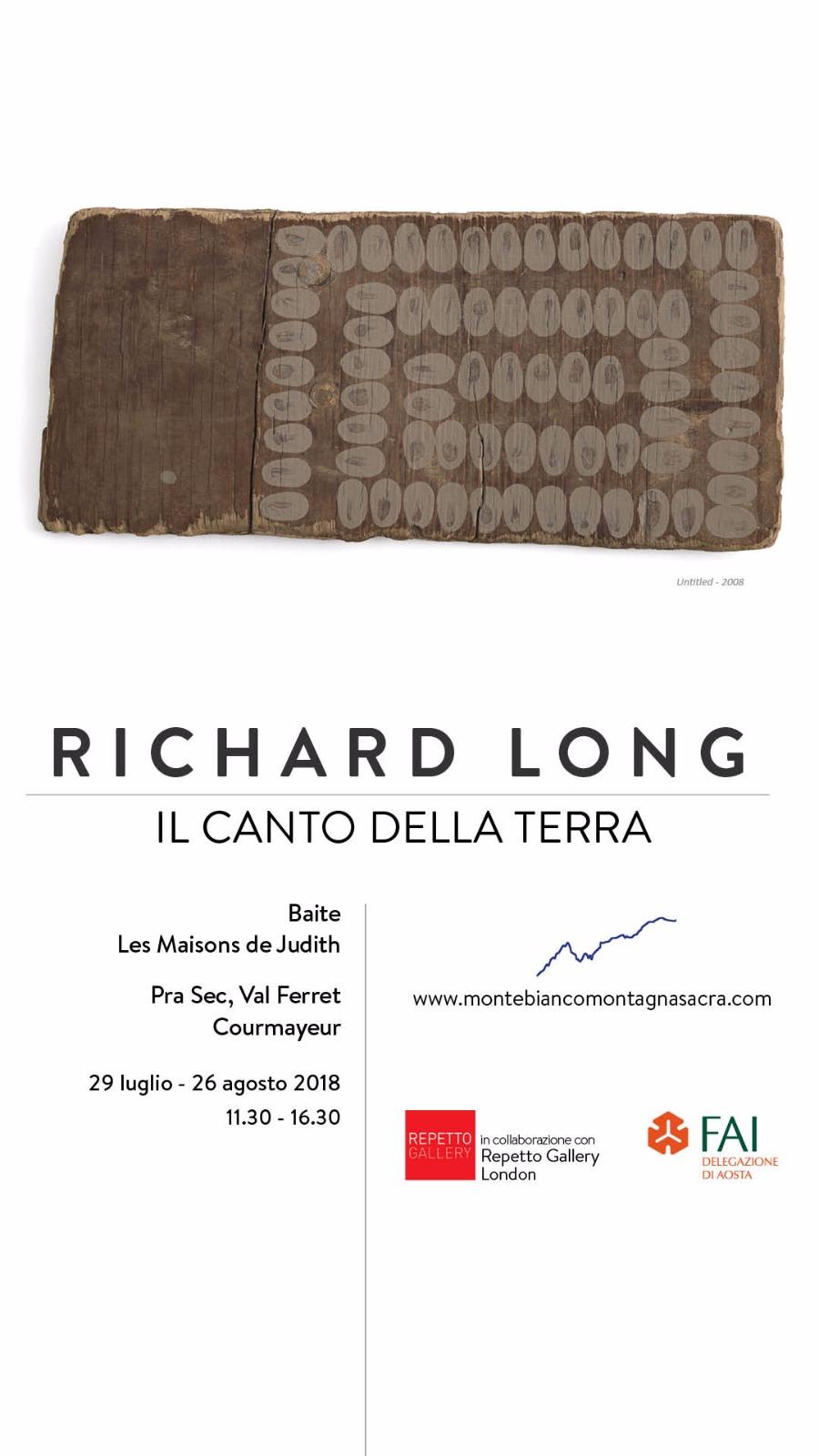 Richard Long espone a Courmayeur