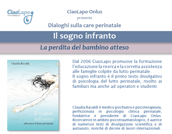 Il sogno infranto: la perdita del bambino atteso, Claudia Ravalli presenta il suo libro