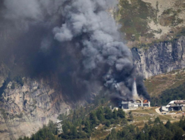 In fiamme la stazione teleferica di Lognan, a Chamonix