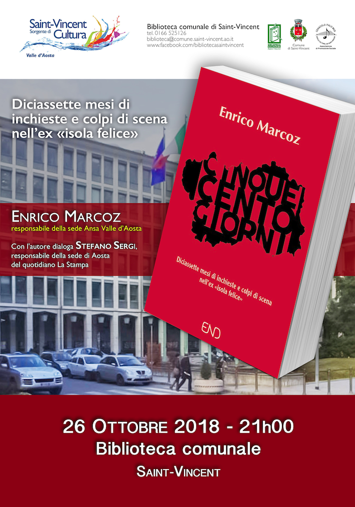 500 giorni, Enrico Marcoz presenta il suo libro a St-Vincent