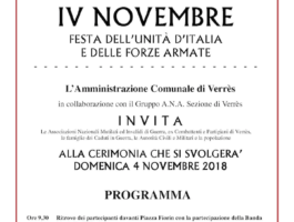 Festa dell\'Unità d\'Italia e delle Forze armate, a Verrès