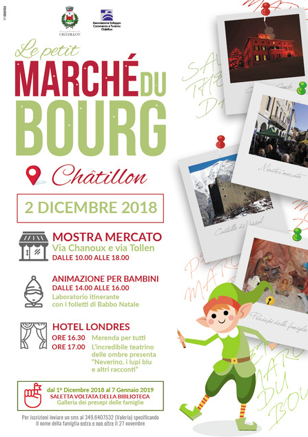 Châtillon, galleria dei presepi e Marché du Bourg