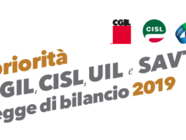 Legge di Bilancio 2019: le priorità secondo Cisl, Cgil, Uil e Savt