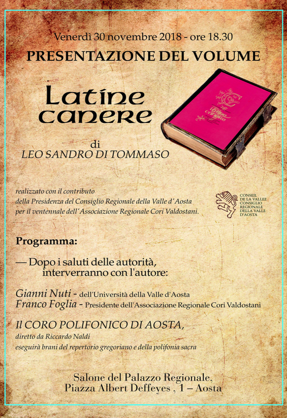 Leo Sandro Di Tommaso, presenta Latine canere