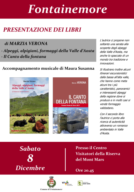 Fontainemore, Marzia Verona presenta due libri su tradizione e innovazione