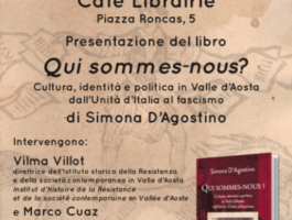 Simona D\'Agostino presenta Qui sommes-nous? Cultura, identità e politica in VdA