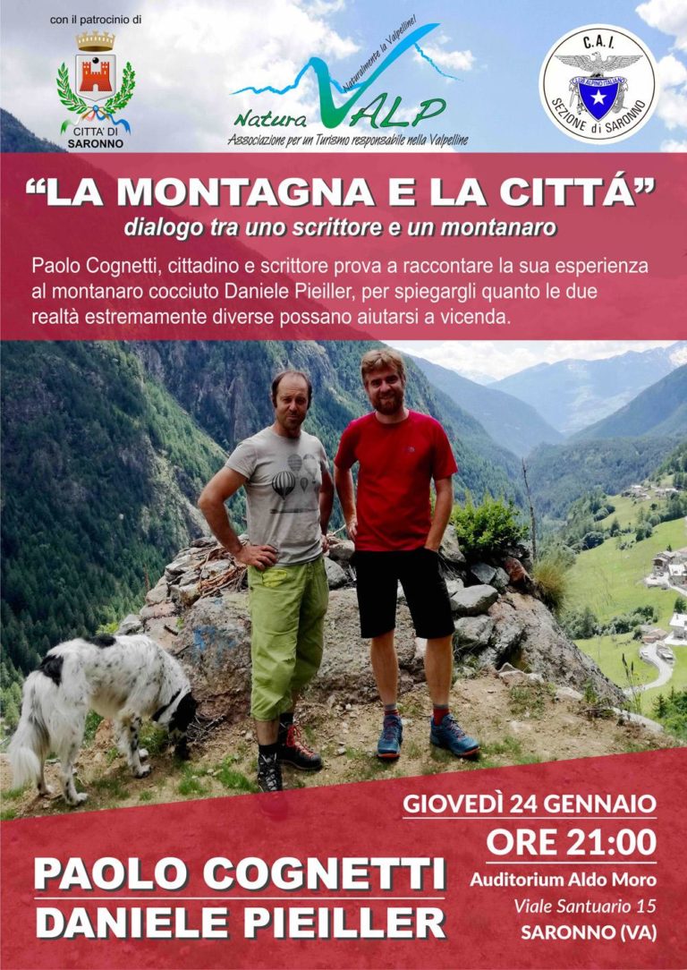 Cognetti e Piellier a Saronno per parlare di montagna