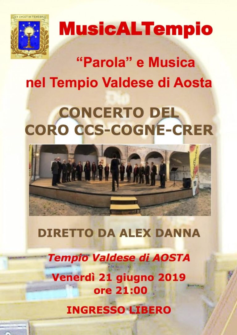 Il Tempio Valdese ospita il coro del CCS Cogne