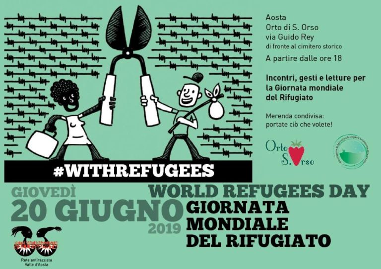 La Rete Antirazzista della VdA commemora la Giornata mondiale del Rifugiato