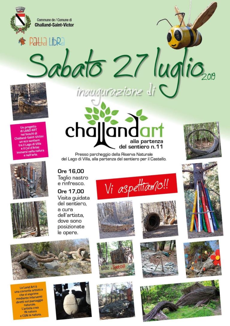 ChalLandArt, un percorso artistico dal lago di Villa al Col d'Arlaz