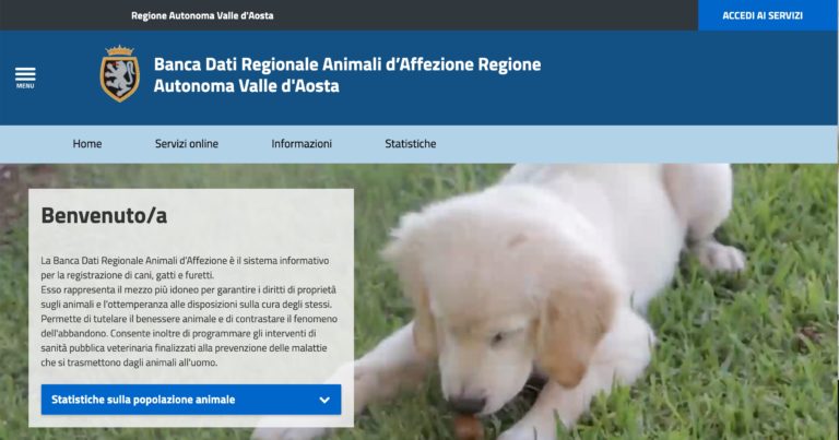 Nuova anagrafe online per gli degli animali da affezione