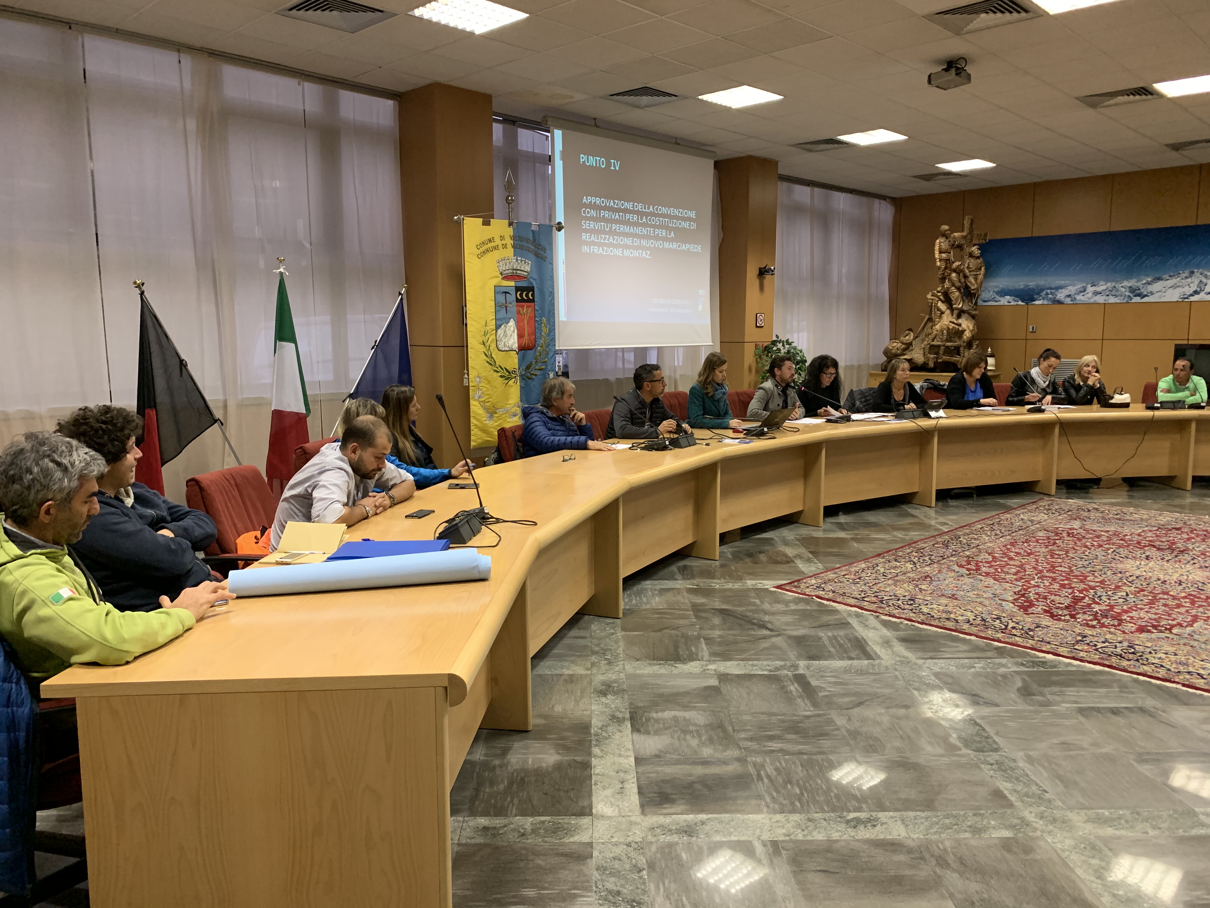 Consiglio comunale a Valtournenche il 23 ottobre 2019
