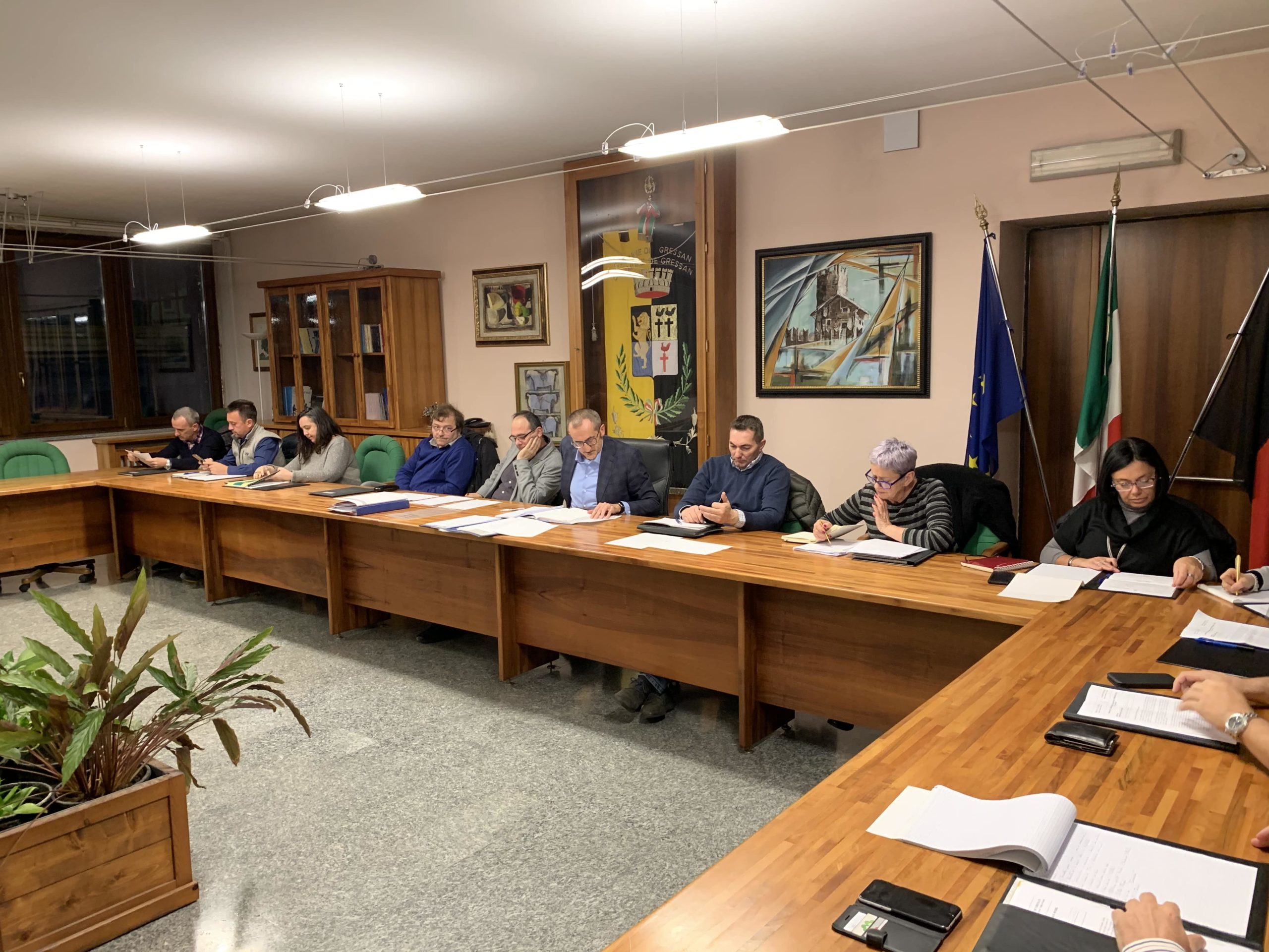 Consiglio comunale a Gressan il 22 novembre 2019