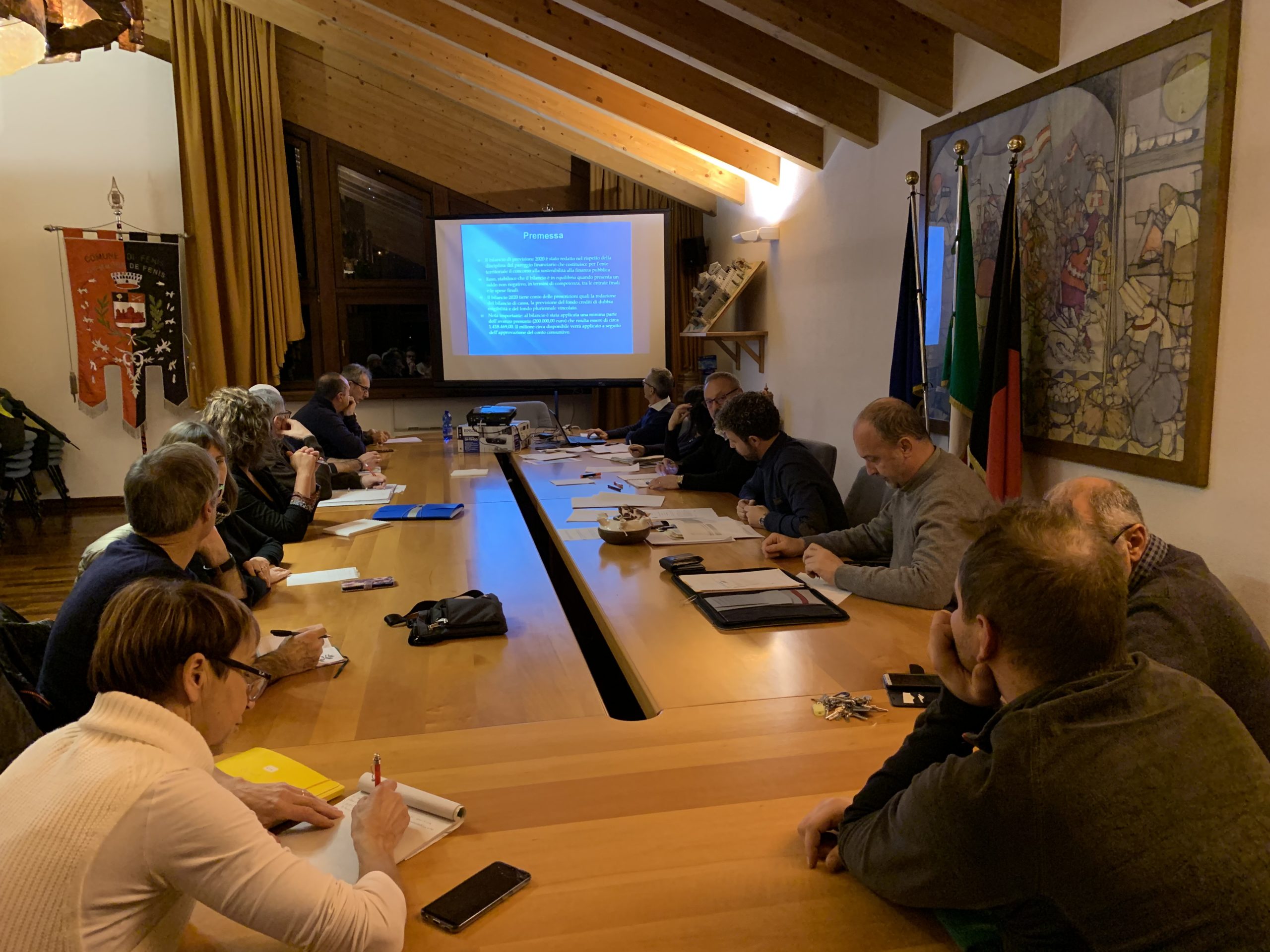Consiglio comunale a Fénis il 19 dicembre 2019