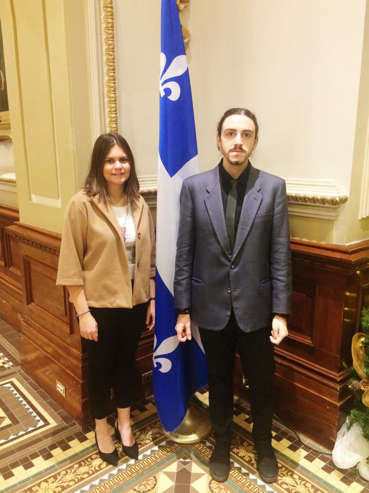 Au Parlement Jeunesse du Québec deux Valdôtains