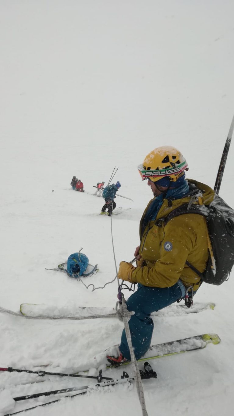 Tre alpinisti francesi soccorsi a monte del Toula