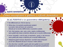 Coronavirus: nuove regole per la raccolta rifiuti