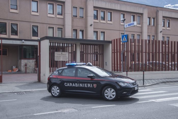 Gressan: arrestato per aver colpito un carabiniere