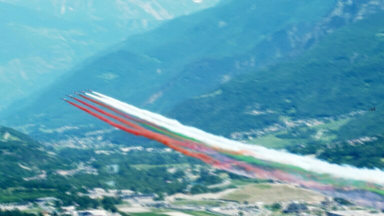 Le Frecce tricolori ad Aosta