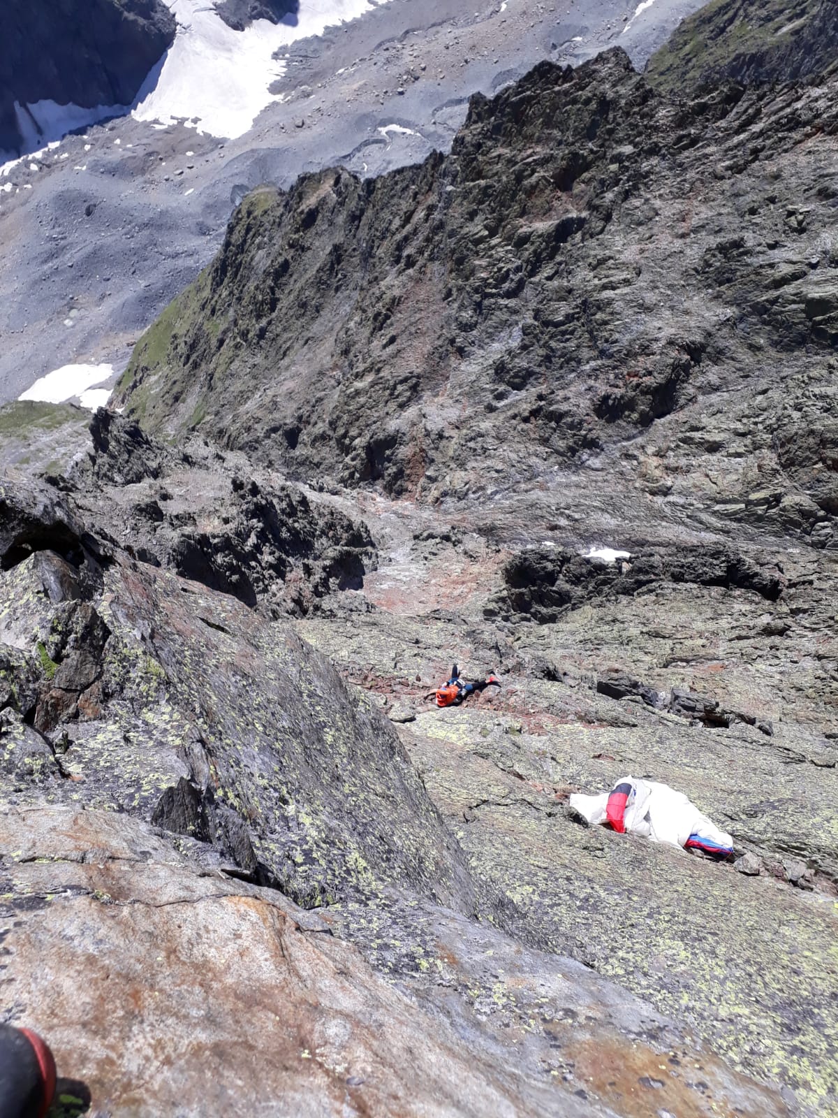 Soccorso a un parapendista caduto sulla Cresta del Brouillard