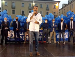 Matteo Salvini alla festa 2022 della Lega Vallée d\'Aoste