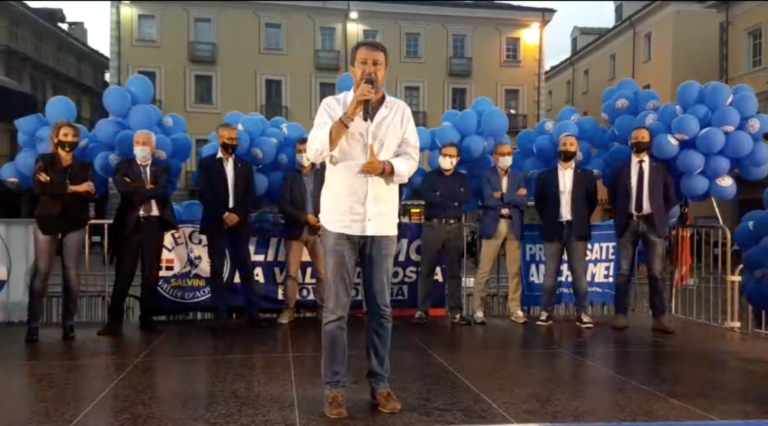 Matteo Salvini alla festa 2022 della Lega Vallée d'Aoste