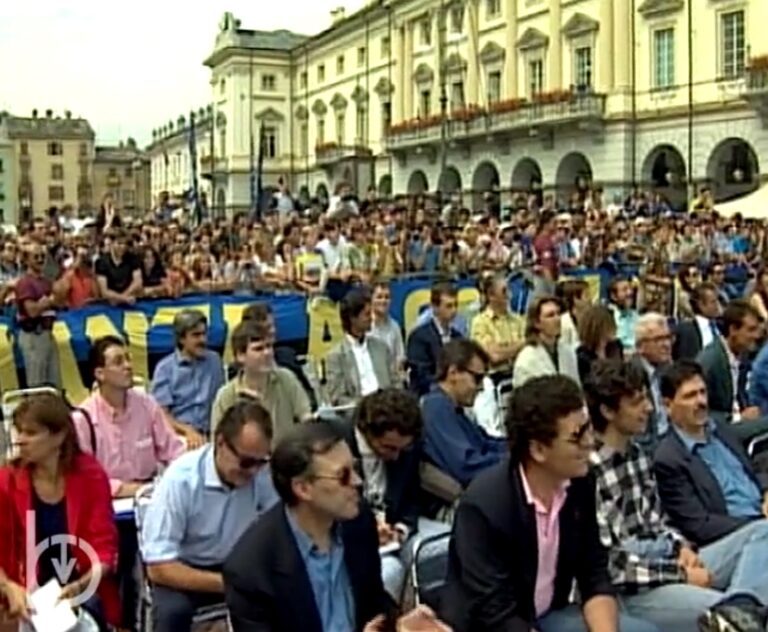 Calcio d'estate 1996: presentazione dell'Inter in piazza Chanoux