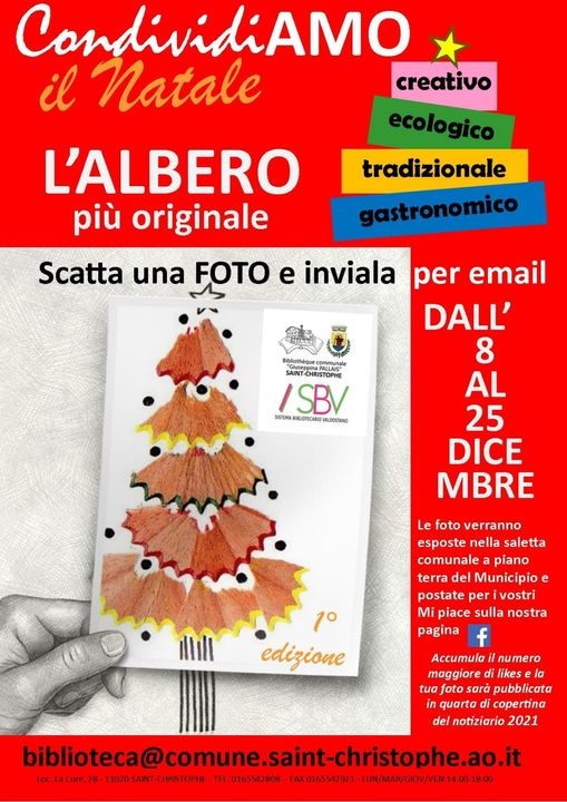 Saint-Christophe: un concorso per l\'albero di Natale più originale