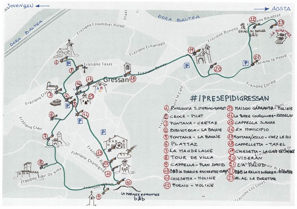 Mappa Presepi Gressan