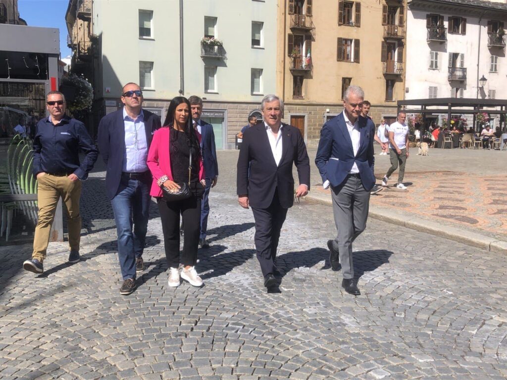 Antonio Tajani ad Aosta