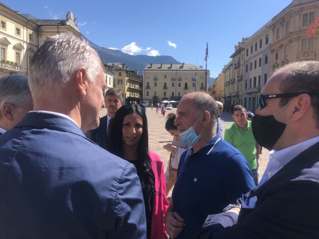 Antonio Tajani ad Aosta