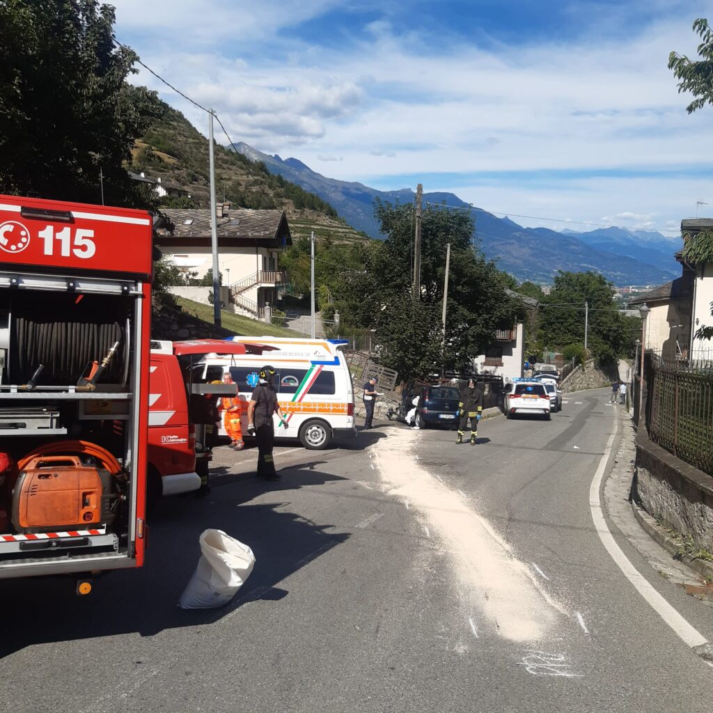 Incidente stradale a Sarre