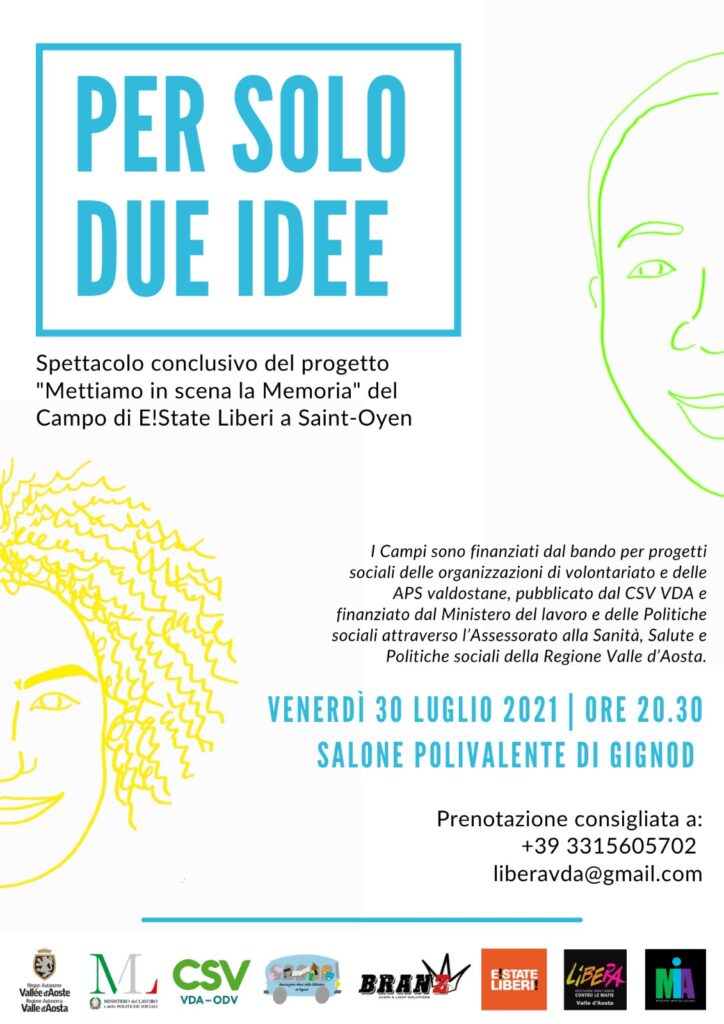 Libera VdA organizza i Campi di E!state Liberi per ragazzi