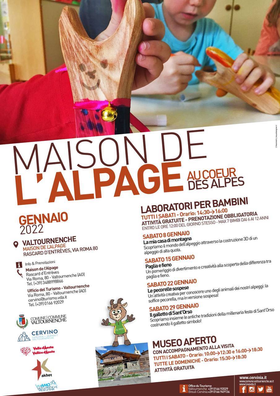 Il gennaio 2022 della Maison de l\'Alpage di Valtournenche
