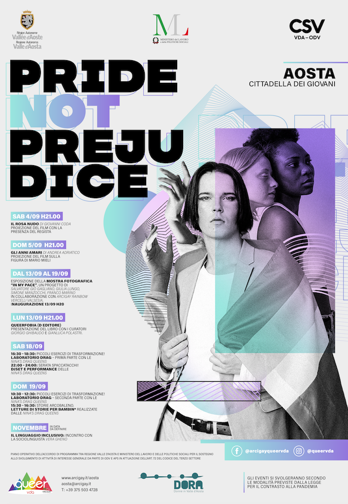 Arcigay Vda avvia il progetto Pride not prejudice