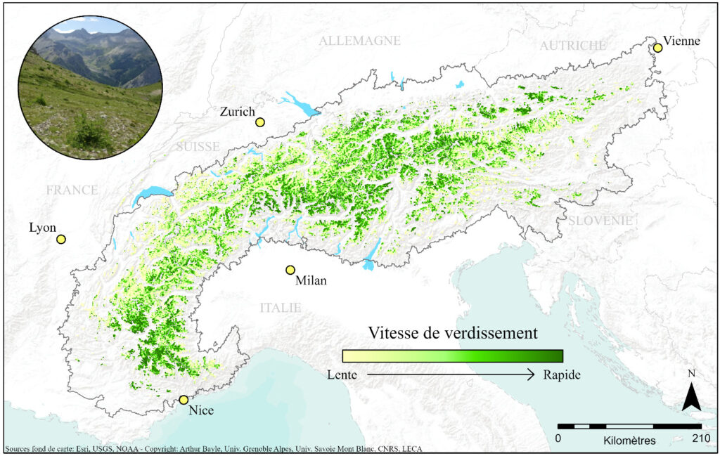 Arpa VdA: le cime diventano sempre più verdi