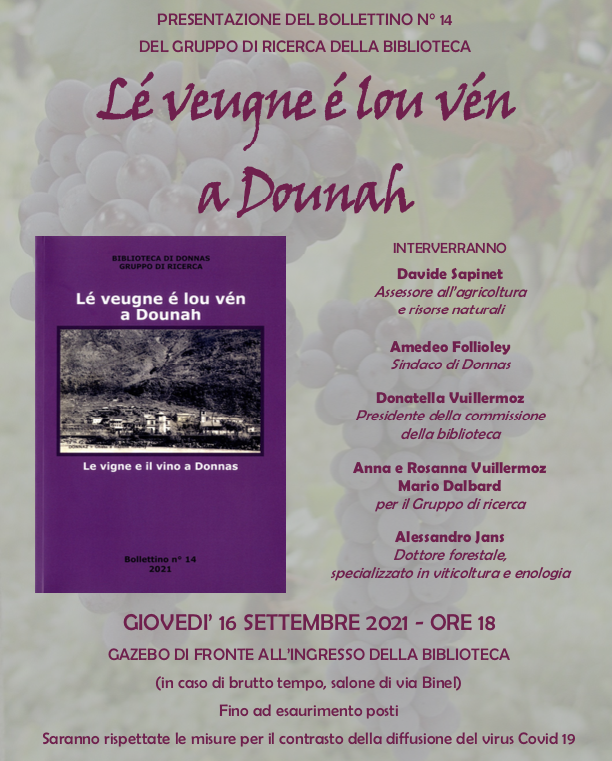Donnas: un libro sulle vigne e sul vino