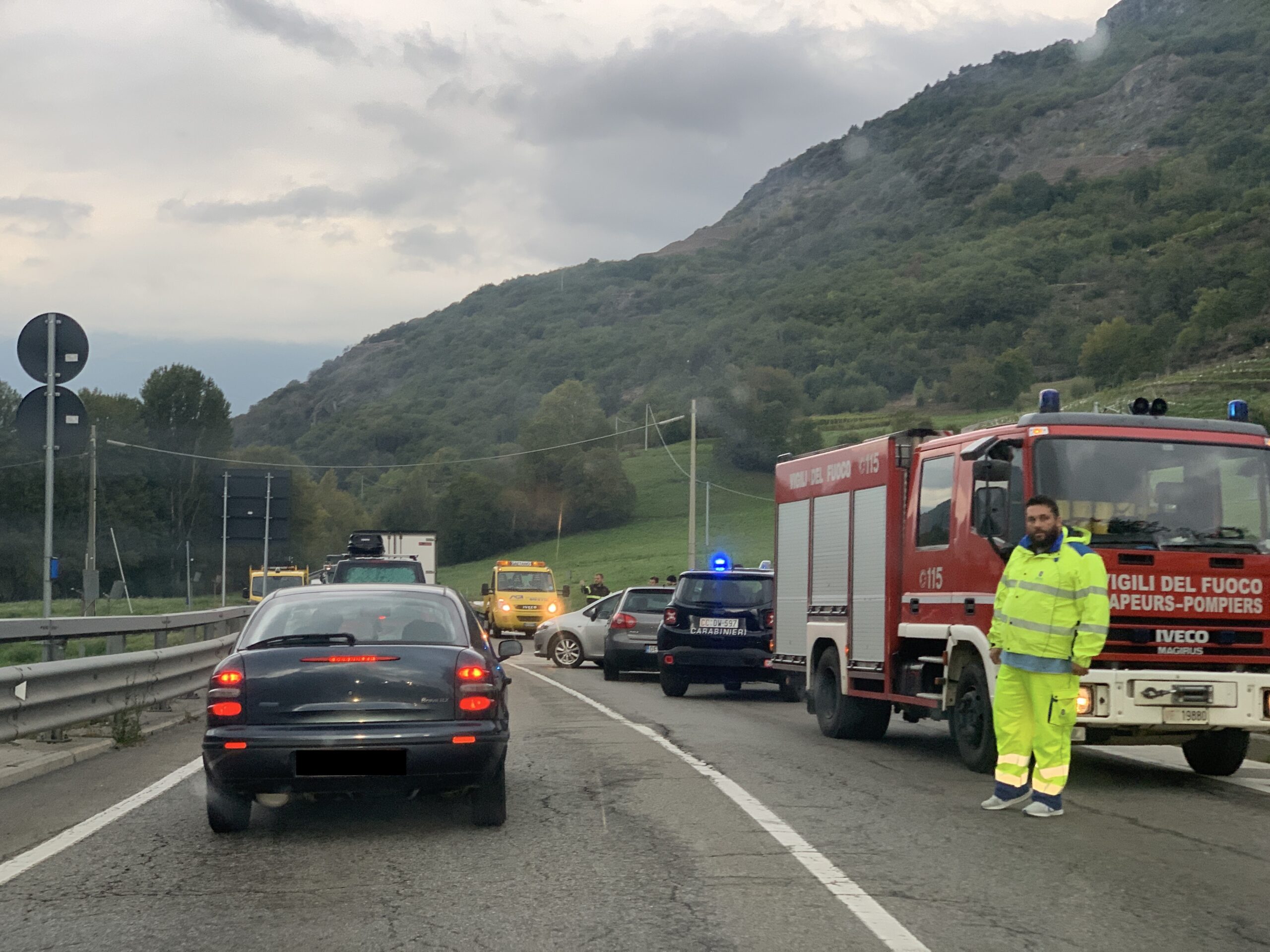 Incidente stradale a Nus
