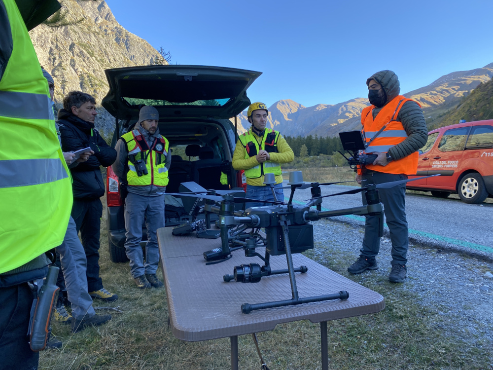 Svolta l'esercitazione 2021 Nucleo SAPR (droni) della Valle d'Aosta