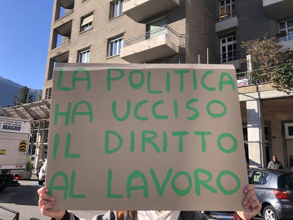 Ad Aosta la manifestazione No Green pass