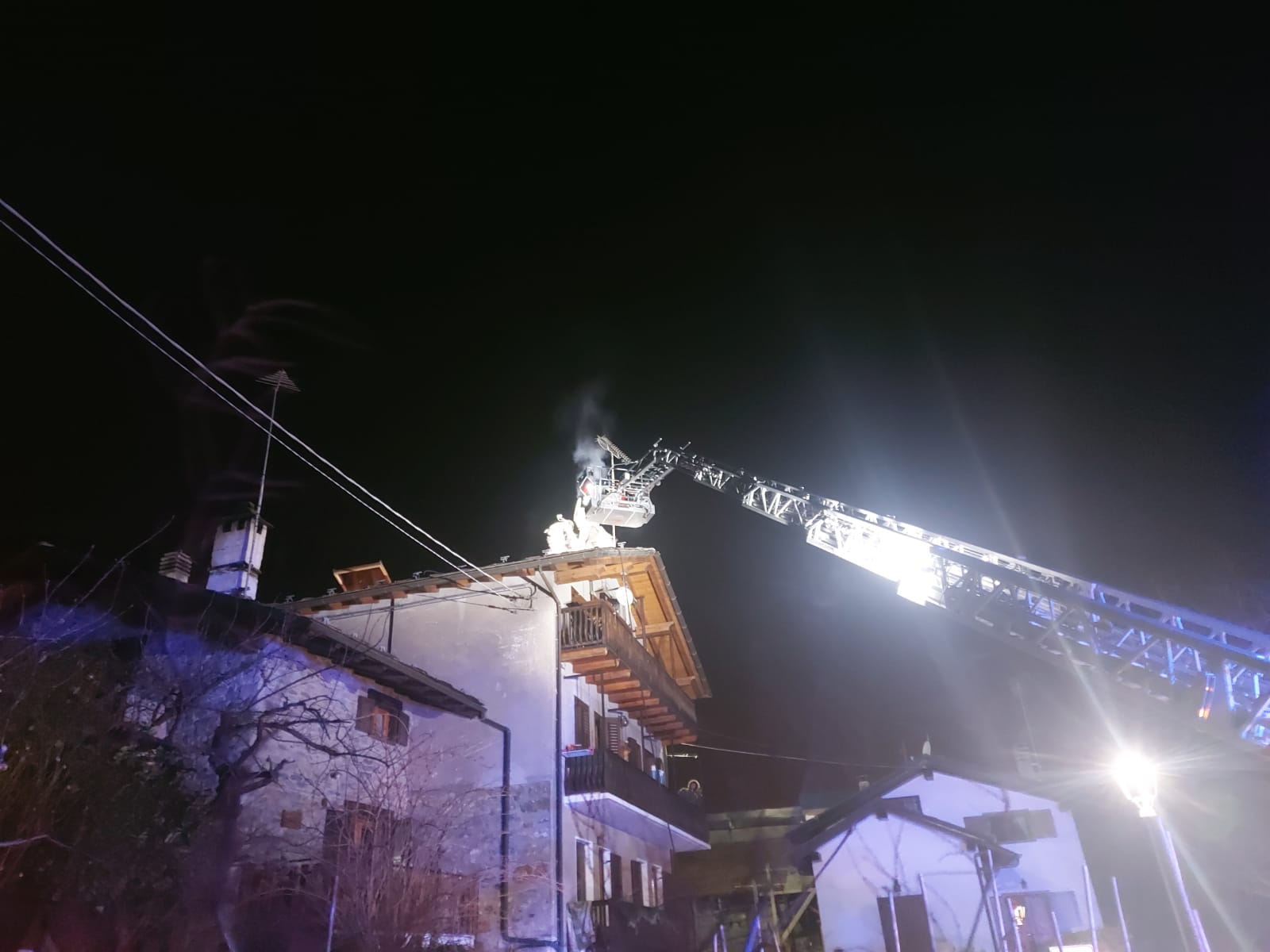Incendio di canna fumaria a Saint-Marcel