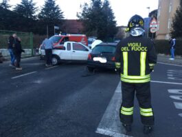 Incidente stradale in via Aimé Berthet ad Aosta