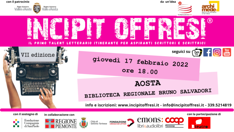 Incipit Offresi: un talent letterario ad Aosta
